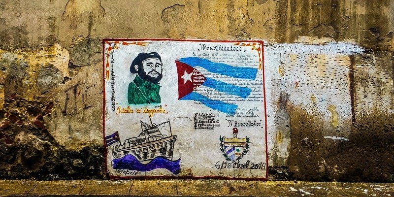 Painted wall in Havana