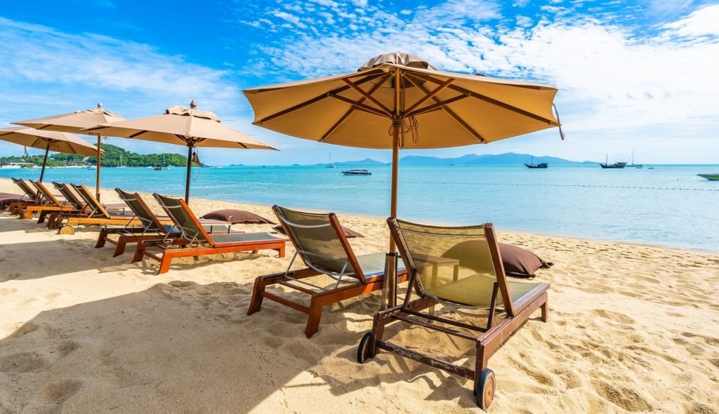 Sunbed by the beach in Varadero