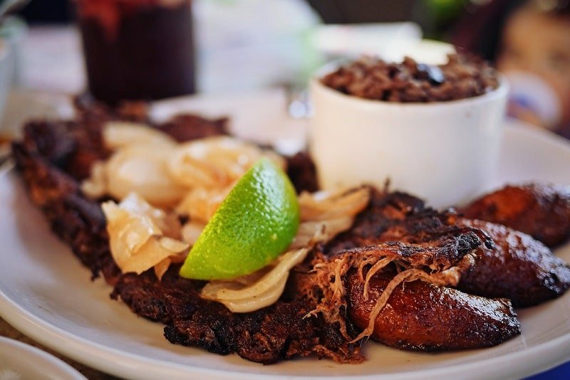 Ropa vieja in a cuban local restaurant (paladar)