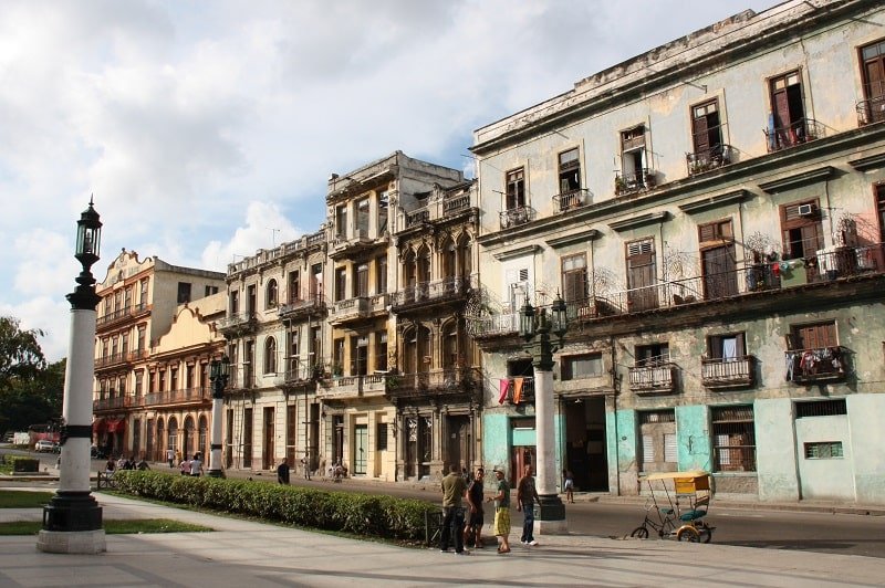 Facade of a Building in Cuba